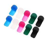 TOPBATHY Lot de 10 Protège-Doigts en Silicone Souple pour Clarinette Repose-Pouce Rond Ergonomique Longue Poignée Coussinets Colorés Noir Blanc Bleu Rose Vert Accessoires pour Musiciens