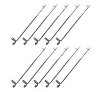 TOPBATHY Lot de 10 set de Crochets à Loquet Métalliques 78Mm-15Mm Petit Kit de Crochet Portable avec Langue Intégrée Outil Polyvalent pour Tricot Soi-Même Perler et Chaînage