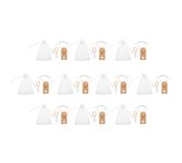 TOPBATHY Lot de 10 Set de Sets de Chapelets Catholiques en Perles de Bois Croix Sculptée la Main, Coffrets de Baptême Garçon Fille, Incluant Paquet en Tulle et Carte Papier,