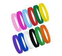 TOPBATHY Lot de 12 Bracelets en Caoutchouc et Silicone Multicolores Taille Unique Résistants et Imperméables pour Fêtes d'Anniversaire Événements Scolaires et Soirées à Thème