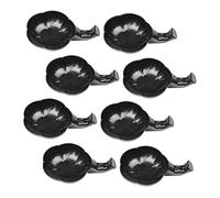 TOPBATHY Lot de 12 Encriers Robustes en Plastique Noir, Coupes à Encre pour Calligraphie, Forme Fleur de Prunier, pour Artistes Débutants et Amateurs, pour Bureau et Atelier D'art, Usage