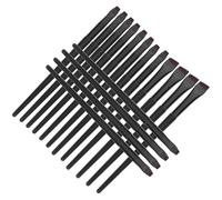 TOPBATHY Lot de 16 Pinceaux Eyeliner Noirs pour Femmes Petit Pinceau Plat et Grand Pinceau Biseauté Pinceaux de Maquillage Précis pour Yeux Ensemble Professionnel Polyvalent pour