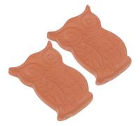 TOPBATHY Lot de 2 Absorbeurs d'Humidité en Terre Cuite Forme Hibou pour Sucre et Ingrédients Réutilisables Régulateurs Naturels d'Humidité Accessoires de Rangement la Cuisine Pratique