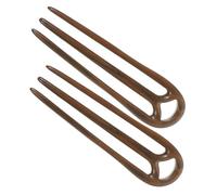 TOPBATHY Lot de 2 Bâtonnets à Cheveux en Bois de Santal Vintage à 3 Branches, Épingles Françaises pour Chignons, Fourchettes Décoratives pour Coiffures Féminines Quotidiennes et Occasions