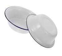 TOPBATHY Lot De 2 Bols À Mélanger En Émail Rétro - Large Gamme D'utilisations Pour La Salade La Soupe Le Lavage Des Fruits - Style Vintage Pour La Décoration De