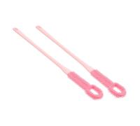 TOPBATHY Lot de 2 Brosses à Pieds Souples à Long Manche en Silicone Doux Rose, Nettoyant à Récurer Orteils, Exfoliation Douce et Nettoyage des Espaces Interdigitaux, Soins des Pieds