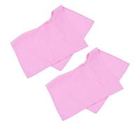 TOPBATHY Lot de 2 Draps de Massage avec Ouverture pour Visage 80 X 50 CM en Tissu Doux Rose pour Table de Spa Housses de Massage Réutilisables et Faciles à Laver pour Institut de Beauté