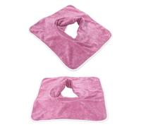 TOPBATHY Lot de 2 Draps de Table de Massage Ouverture Visage, 35 Cm, Épaissis, en Tissu Résistant Violet Corail, pour Institut de Beauté, Spa et Soins Professionnels