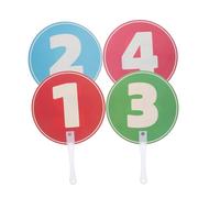 TOPBATHY Lot de 2 Palettes de Réponse Réutilisables pour Classe Primaire Tableaux Effaçables à Sec Numéros Pagaies Pédagogiques Portables pour Évaluation Interactive et Apprentissage en