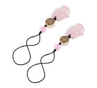 TOPBATHY Lot de 2 Porte-clés Mignons Agate et Sangle Téléphone, Accessoire Compact pour Clés et Téléphone Portable, Style Créatif Renard, Couleur Rose, Taille Petit, pour Femmes Dynamiques