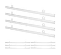 TOPBATHY Lot de 20 Barres Suspendre en Pvc 50 Cm Œillets, Système D’accrochage Stable pour Porte-affiches de Supermarché, Rail Suspendre pour Bannières Publicitaires en Magasin