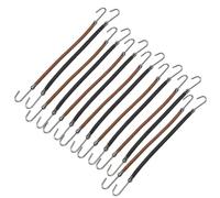 TOPBATHY Lot de 20 Élastiques à Cheveux Crochets Cordon Élastique pour Cheveux en Noir et Beige Accessoires Coiffure Femme pour Queue de Cheval Maintien Confortable et Polyvalent