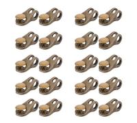 TOPBATHY Lot de 20 sets de Œillets Rivets Métalliques pour Lacets de Chaussures d'Escalade, Boucles en Alliage Couleur Bronze Antique, Accessoires de Réparation pour Bottes et Baskets,