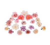 TOPBATHY Lot De 21 Pinces à Cheveux à Fleurs Roses Et Violettes, Accessoires Cheveux 3d En Tissu, Pour Filles Et Demoiselles D’honneur, Décoration Estivale Raffinée
