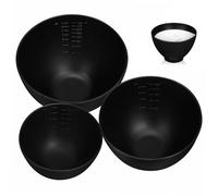 TOPBATHY Lot de 3 Bols à Masques en Silicone Souple Grosse Taille Moyenne Petite pour DIY Soins du Visage Usage Professionnel et Maison