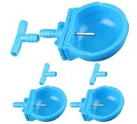 TOPBATHY Lot de 3 Bols Distributeurs d'eau Bleus en Plastique pour Lapins, Design Simple et Suspendu, Facile à Nettoyer, pour Cage d'animaux Petits