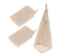 TOPBATHY Lot de 3 Lingettes en Coton et Ramie 30x30 Cm Naturelles Bain Adultes, Démaquillantes et Nettoyantes Visage, Lingettes de Toilette Douces et Écologiques pour Usage Quotidien