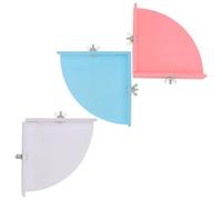 TOPBATHY Lot de 3 Plateformes d'angle pour Cage à Hamster en PVC Fixation par Vis, Accessoires pour Cages à Cochons d'Inde, Aire de Jeu Pratique pour Petits Animaux