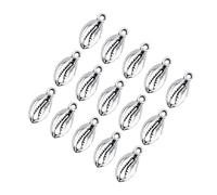 TOPBATHY Lot De 30 Pendentifs En Alliage Conques Marines 17,2x8,2 Mm, Accessoires Bijoux Diy Pour Femmes, Couleur Argenté, Décorations Suspendues Créatives, Ornements Bricolage, Présents Fête