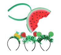 TOPBATHY Lot de 4 Bandeaux Cheveux Fille à Motifs Fruits Légers et Colorés Accessoires Coiffure Festival et Fête Hawaïenne Bandeaux Amusants pour Cosplay et Spa