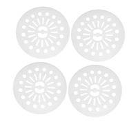 TOPBATHY Lot De 4 Bouchons De Machine À Laver Ronds En Plastique Blanc De 22 Cm Pour Grille De Drainage Et Filtre À Charpie Automatique