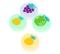 TOPBATHY Lot de 4 Capuchons de Joystick en Silicone pour Manette Switch, Design Fruit Lumineux, Grip Confortable et Contrôle Amélioré pour Gaming