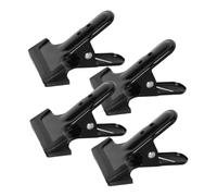 TOPBATHY Lot de 4 Clips de Fond Photographique Noirs en Acier Laminé à Froid pour Fixation Sécurisée et Réutilisable de Toiles de Fond en Sessions Photo Professionnelles