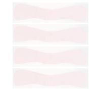 TOPBATHY Lot de 4 Coussinets Frontaux en Silicone Rose Grosse Vague pour Extensions de Cils Supports Réutilisables Confortables et Isolants pour Usage Professionnel et Domicile