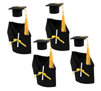 TOPBATHY Lot De 4 Mini-Couvre-Bouteilles en Forme De Chapeau Décoration De Bouteille De Vin pour Fête Photo Artisanat