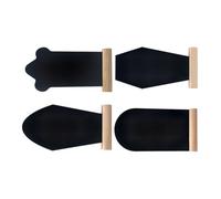 TOPBATHY Lot de 4 Mini Tableaux Noirs en Bois Double Face Format Compact Décoration Pâques et Bureau Panneaux Mémo Légers et Portables pour Notes Scolaires et Messages à la Maison