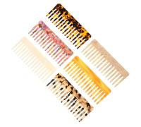 TOPBATHY Lot de 4 Peignes en Acétate Anti-Statique 151X61 CM Couleurs Variées Jaune Beige Écaille et Motifs Peignes à Cheveux pour Femmes Démêlage Facile Usage Quotidien et Voyage