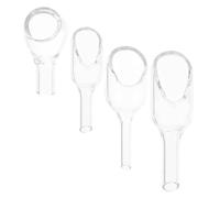 TOPBATHY Lot de 4 Set de Set de Plats de Pesée en Verre Transparent avec Base Plate et Bord Verseur, Verrerie de Laboratoire pour Analyse Chimique et Environnement Scientifique