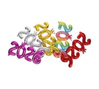 TOPBATHY Lot de 5 Ballons Géants Aluminium 2026 Argentés et Dorés 965 CM Chiffres Décoratifs pour Fête Nouvel An 2026 Ballons Année pour Décoration Intérieure et Extérieure