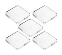 TOPBATHY Lot de 5 Blocs Acryliques Transparents 10X10 CM pour Scrapbooking Garçon et Filles Supports Décoratifs Essentiels pour Loisirs Créatifs Outil de Tamponnage Réutilisable et