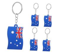 TOPBATHY Lot De 5 Porte-clés Drapeau Australien Souple Pvc Couleur Multicolore Pour Paquet à Dos Accessoires Voiture Et Maison Usage Quotidien Fête Nationale
