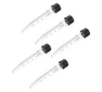 TOPBATHY Lot de 5 Tubes à Centrifuger 10 Ml en Verre avec Bouchons à Vis, Tubes à Essai Transparents à Fond Conique, Échelle Graduée Précise, Étanchéité Fiable pour Laboratoire