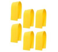 TOPBATHY Lot de 6 Marqueurs de Position en PVC Jaune Vif Disques Plats Ronds Rectangles et Angles Droits pour Entraînement Football et Tennis Équipement Portable pour Délimitation et