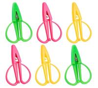 TOPBATHY Lot de 6 Mini-ciseaux de Couture Portables en Acier Inoxydable avec Housse Silicone, Pointus et Colorés, pour Broderie et Travaux de Précision