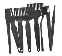 TOPBATHY Lot de 8 Brosses de Nettoyage pour Rasoir Électrique Manche Antidérapant en PP Accessoires pour Tondeuses Électriques et Rasoirs pour Entretien et Voyage Couleur Noire Format