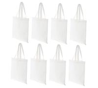 TOPBATHY Lot De 8 en Toile À Sublimation - Pochettes en Toile Vierges Légères Réutilisables Et Portables pour Un Usage Quotidien