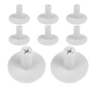 TOPBATHY Lot de 8 Tees de Golf en Caoutchouc Blanc 38Mm Supports Incassables pour Tapis de Practice et Simulateur Porte-Tees Léger et Stable pour Entraînement Golf en Intérieur et