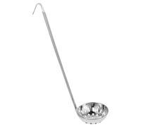 TOPBATHY Louche à en métal : louche à profonde en acier inoxydable avec crochet pour poignée - cuillère passoire pour la restauration, les bars à salades, les cuisines à domicile, les hôtels