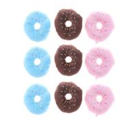 TOPBATHY Mâcher pour Chiots Peluche de Donut Jaune, Lot de 9 Pièces Interactif, Réduit Les Comportements Destructeurs, pour L'entraînement des Animaux