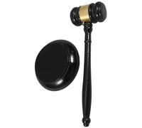 TOPBATHY Maillet de Juge en Bois Robuste avec Bloc Sonore Marteau de Vente aux Enchères Multifonctionnel Outil Professionnel pour Commissaire-Priseur et Usage Judiciaire