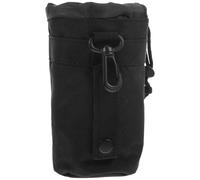 TOPBATHY Manchon pour Bouteille d'eau Portable en Oxford Résistant, Housse Étanche Noire Bandoulière, Porte-Bouteille Léger pour Randonnée, Camping et Sport en Plein Air