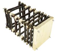 TOPBATHY Mangeoire en Bois pour Lapins Support Pratique, Réduit Le Gaspillage et Empêche de Manger Trop Vite, pour Petits Animaux en Cage