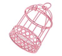 TOPBATHY Mini Boîte à Dragées de Cage à Oiseaux en Fer Rose, Organisateur de Table Décoratif Compact, Plateau à Bijoux et Rangement pour Petits Objets, Accessoire pour Chambre et Bureau,