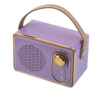 TOPBATHY Mini Enceinte sans Fil Portable avec Subwoofer, Plastique Compact 500-800mah, pour Chambre Cuisine, Style Rétro Vintage