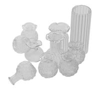 TOPBATHY Miniature Vase Verre Transparent pour Décoration de Maison de Poupée Accessoires DIY Élégant Modèle Compact pour Bureau Centre de Table et Maquette