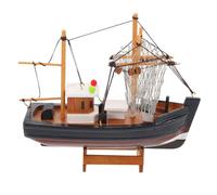 TOPBATHY Modèle de Bateau à Voile Méditerranéen Miniature Figurine Nautique en Matériau Naturel pour Décoration de Maison Côtière Centre de Table Rustique pour Ambiance Bord de Mer